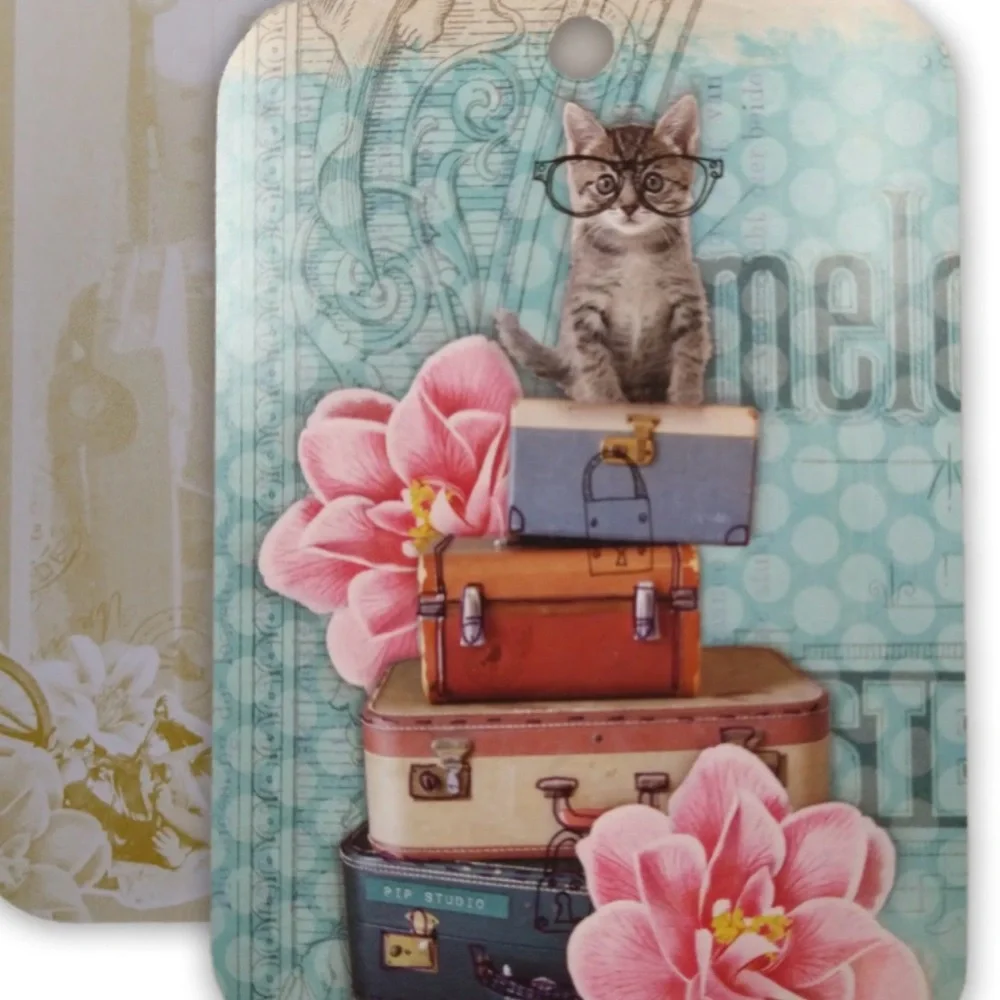 PIP STUDIOS Gift Tags in Decorative Storage Box - Floral & Vintage Motifs